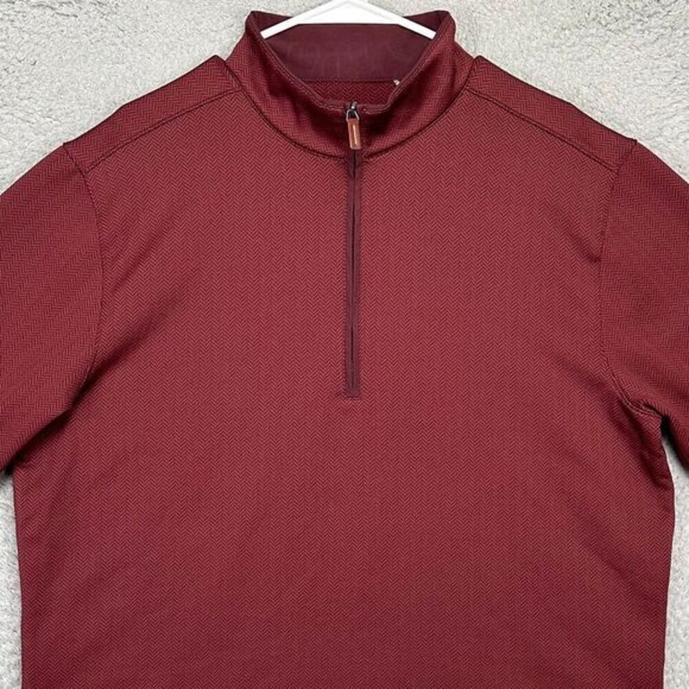 Walter Hagen Sweater Adult Large Maroon Herringbone Golf Pullover Sweatshirt Men
